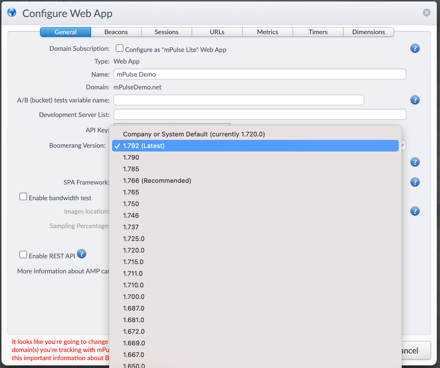 Upgrading a mPulse App