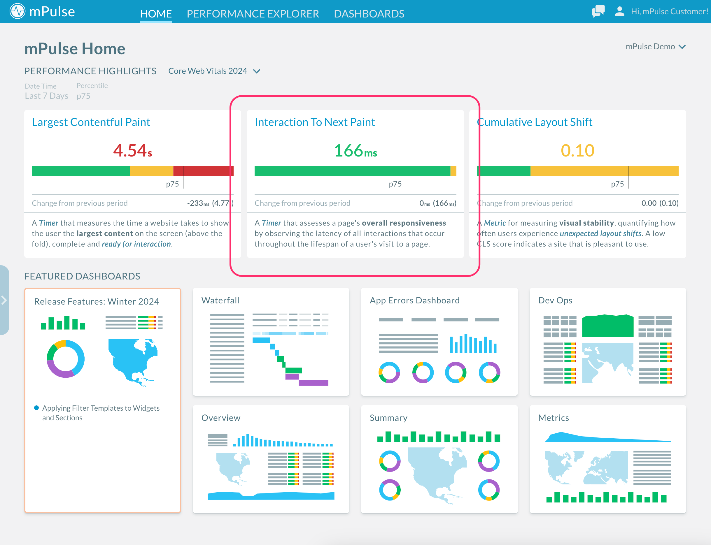 mPulse Feature Release - INP